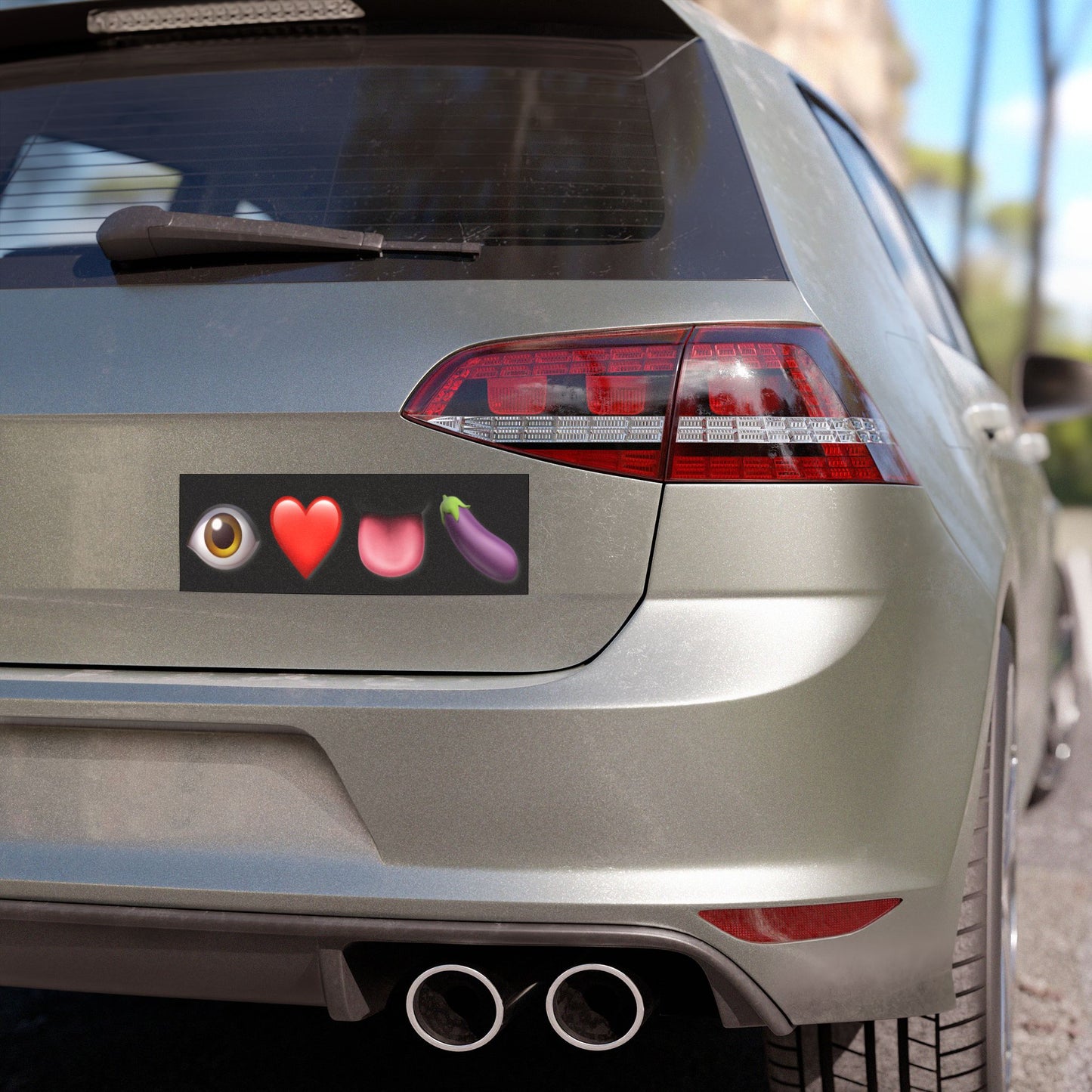 I Love Eggplants Car Magnet
