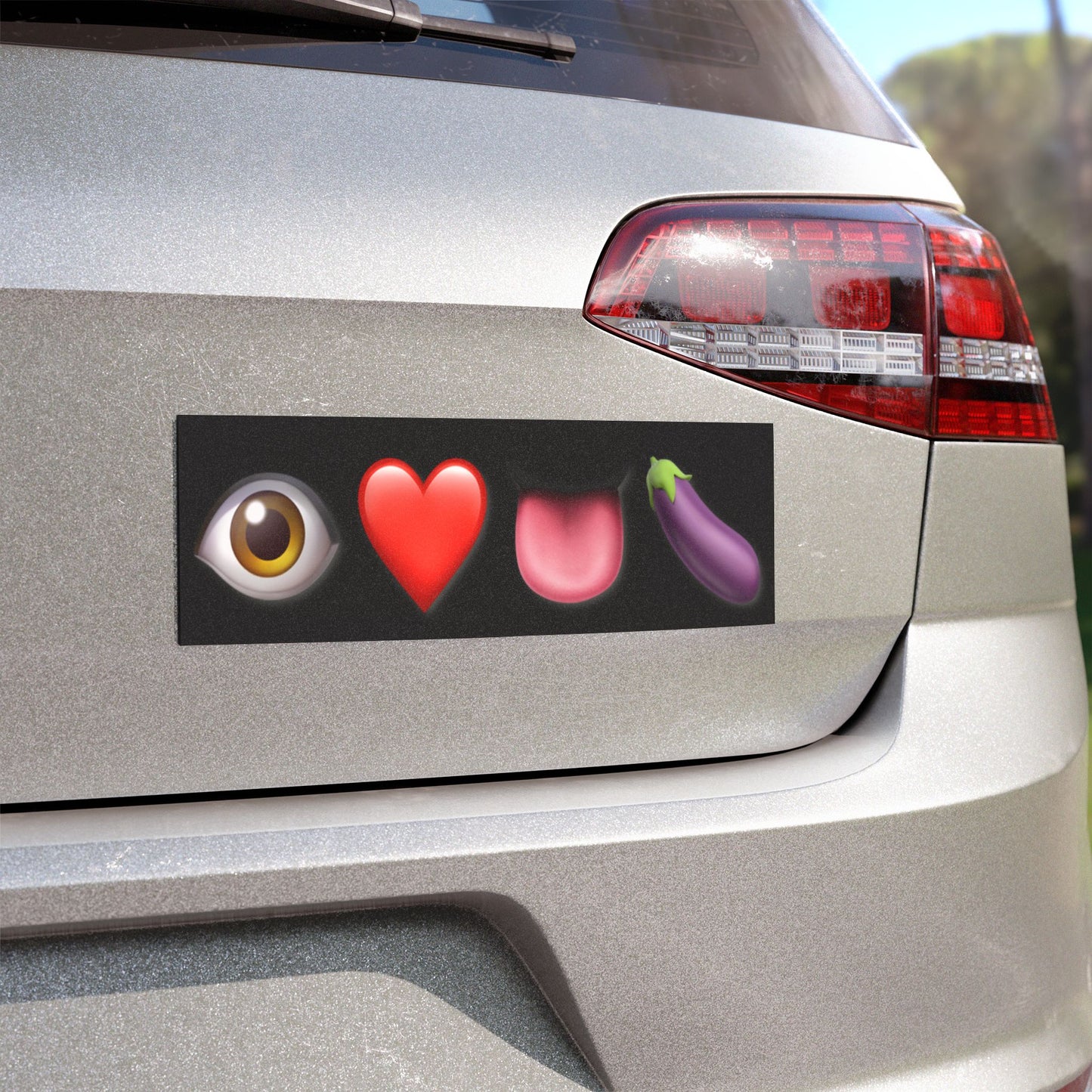 I Love Eggplants Car Magnet