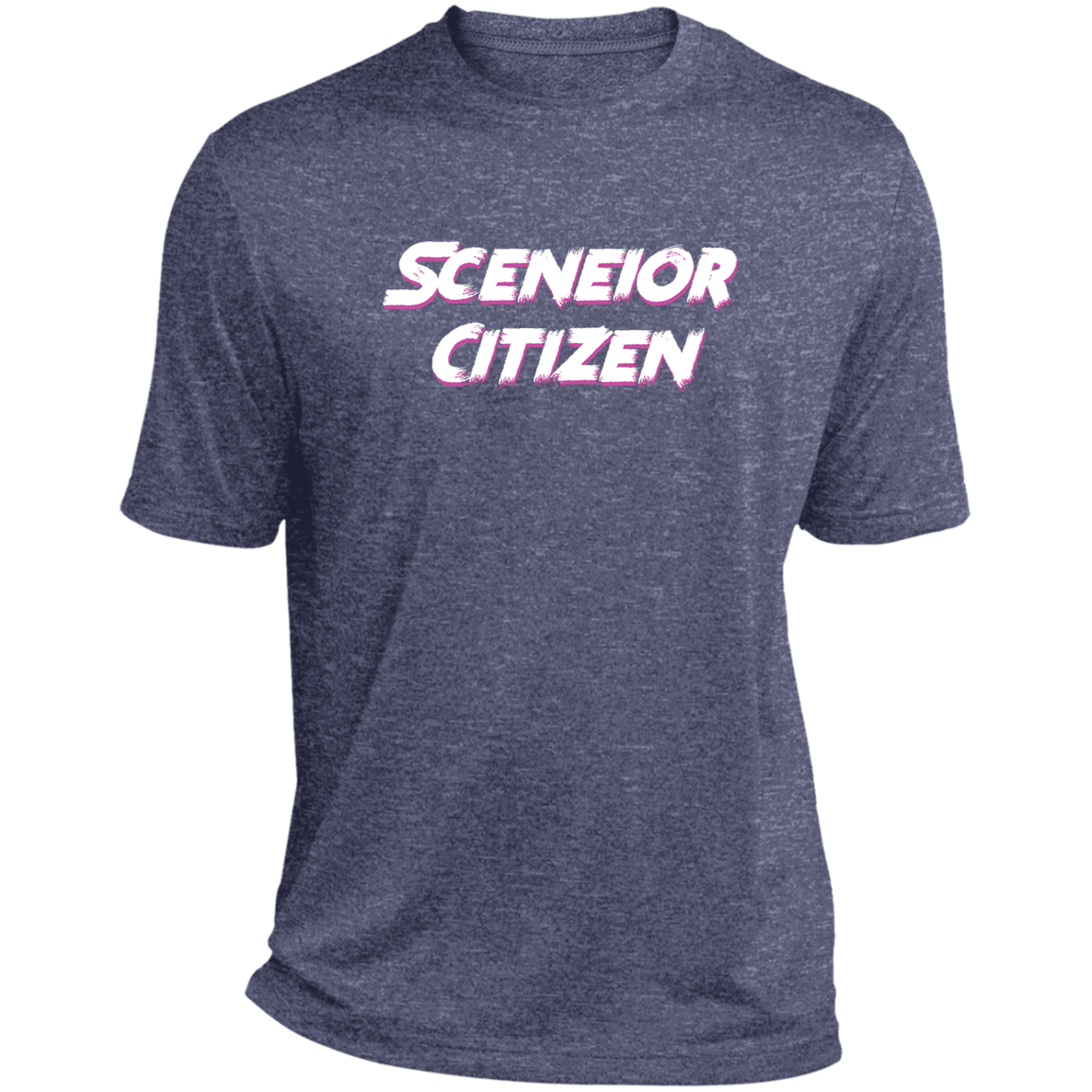 "Sceneior Citizen" Heather Performance Tee