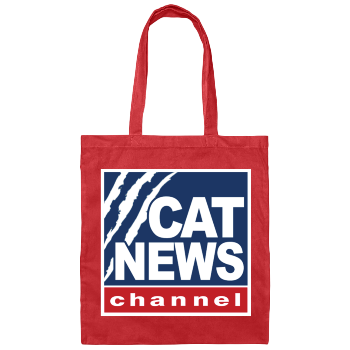 "Cat News" Canvas Tote Bag