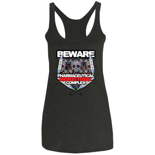 "Pharma Beware" Ladies' Triblend Racerback Tank