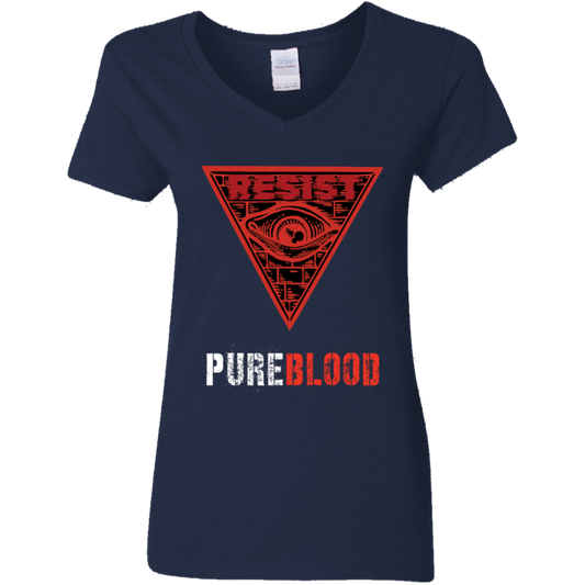 "PureBlood" Ladies' 5.3 oz. V-Neck T-Shirt
