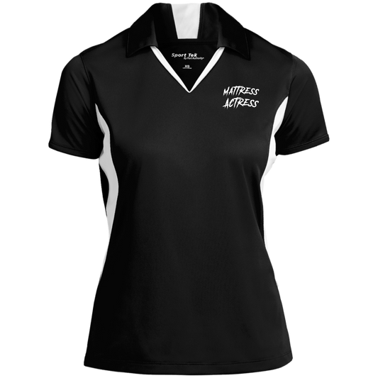 "Mattress Actress" Ladies' Colorblock Performance Polo