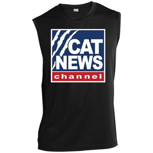"Cat News" Men’s Sleeveless Performance Tee