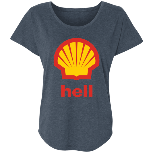 "Gas Hell" Ladies' Triblend Dolman Sleeve