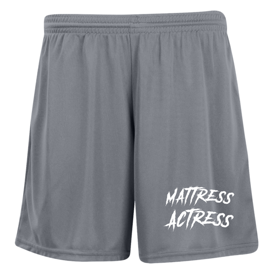 "Mattress Actress" Ladies' Moisture-Wicking 7 inch Inseam Training Shorts