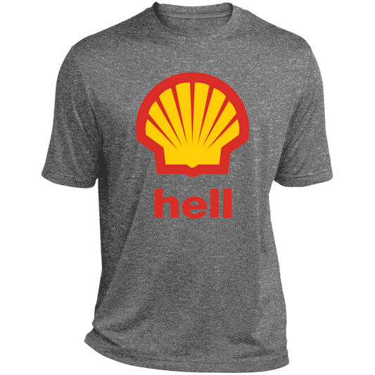 "Gas Hell" Heather Performance Tee