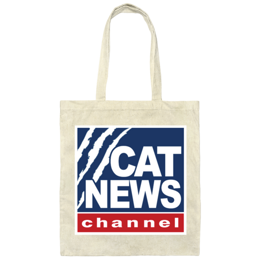 "Cat News" Canvas Tote Bag