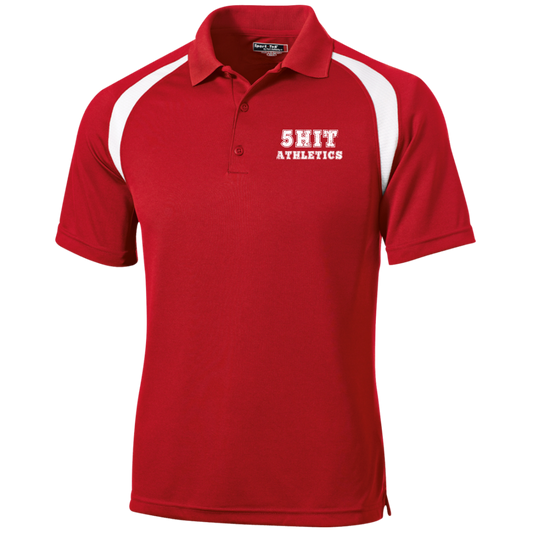 "5-Hit Athletics" Moisture-Wicking Tag-Free Golf Shirt