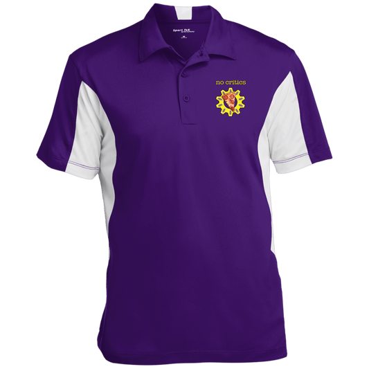 "No Critics" Men's Colorblock Performance Polo