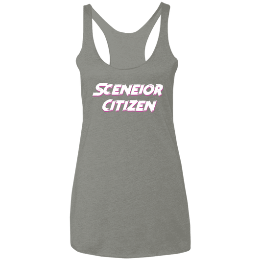 "Sceneior Citizen" Ladies' Triblend Racerback Tank