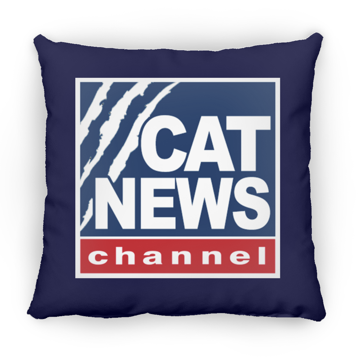 "Cat News" Large Square Pillow