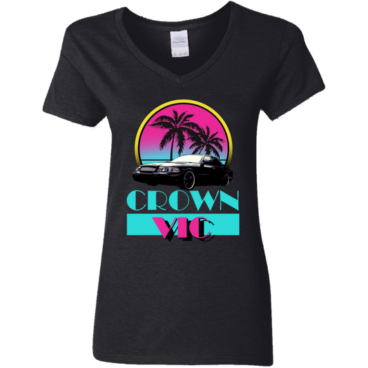 CV Miami Vice Ladies' 5.3 oz. V-Neck T-Shirt