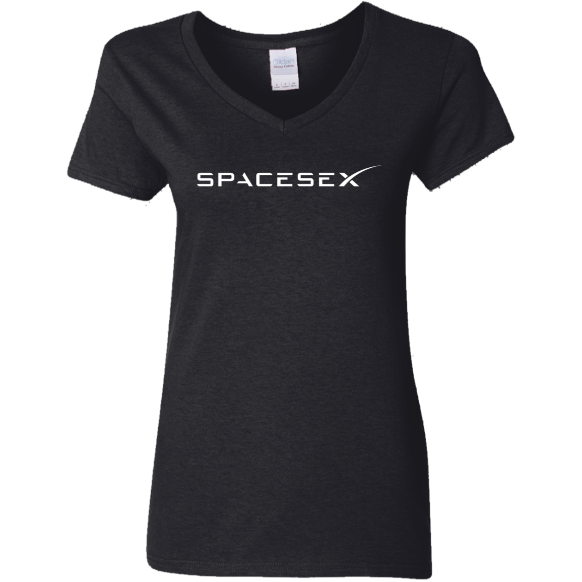 "SpaceseX" Ladies' 5.3 oz. V-Neck T-Shirt