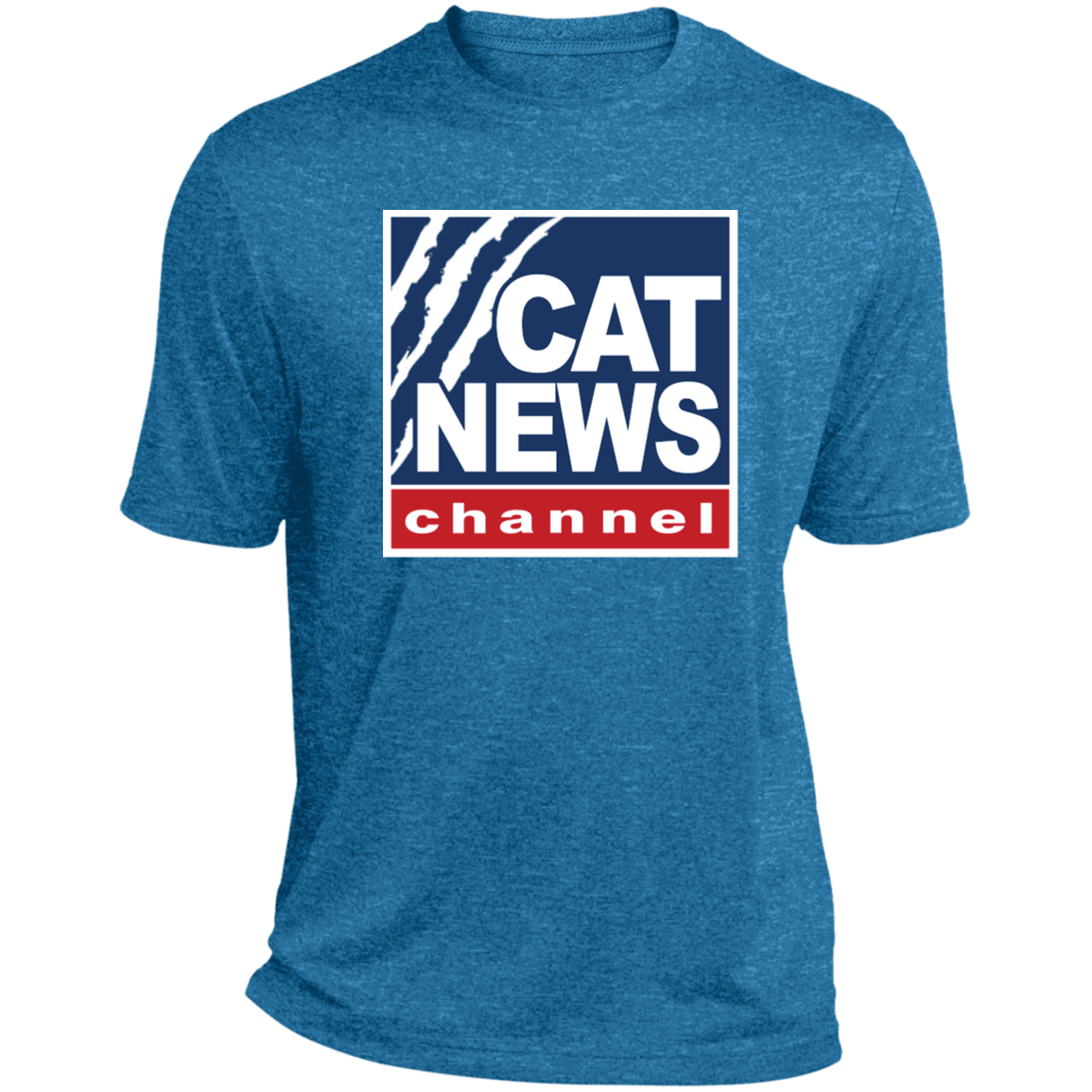 "Cat News" Heather Performance Tee