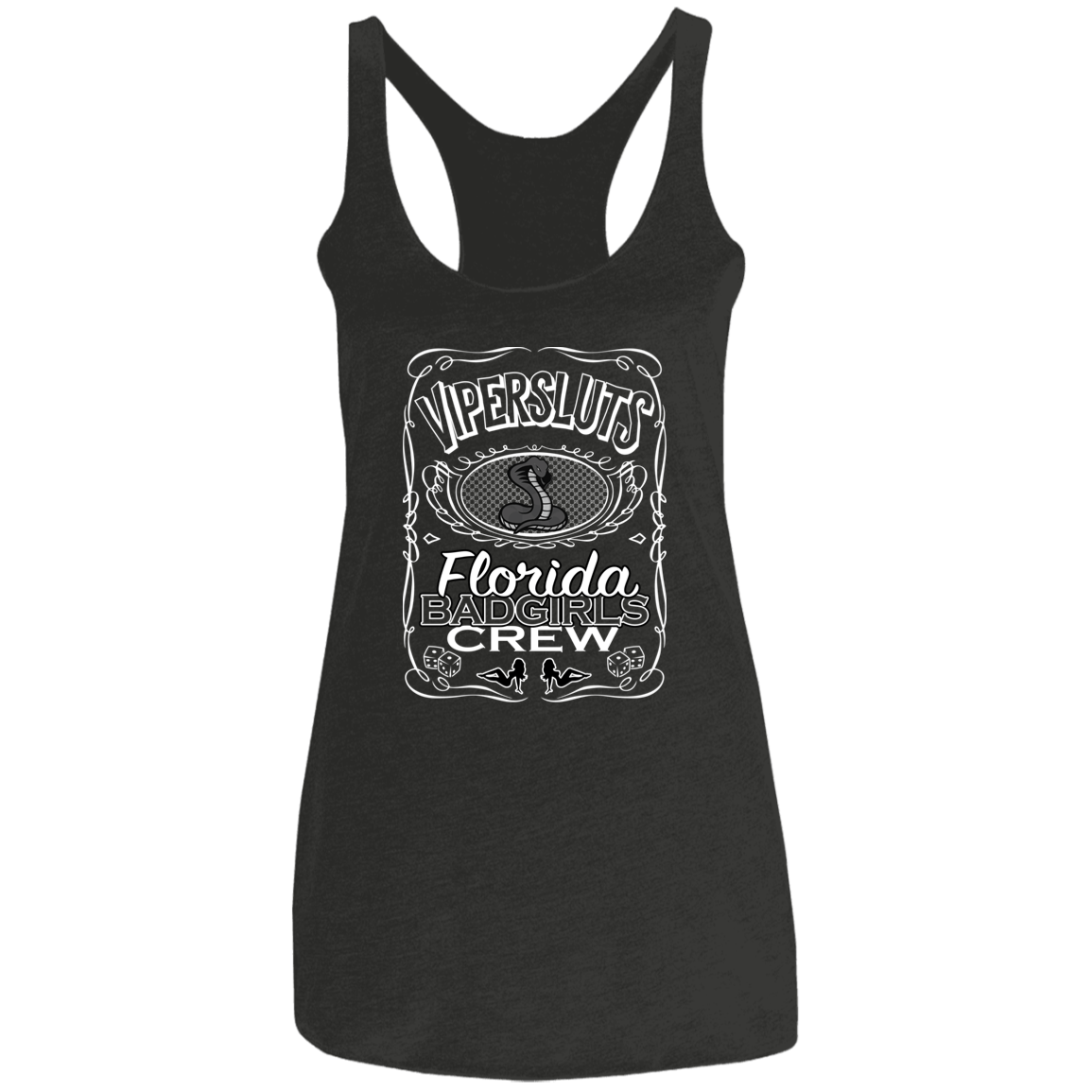 "ViperSluts BadGirls" Ladies' Triblend Racerback Tank