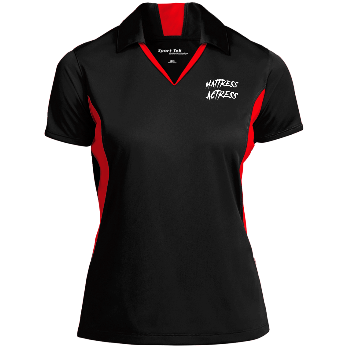 "Mattress Actress" Ladies' Colorblock Performance Polo