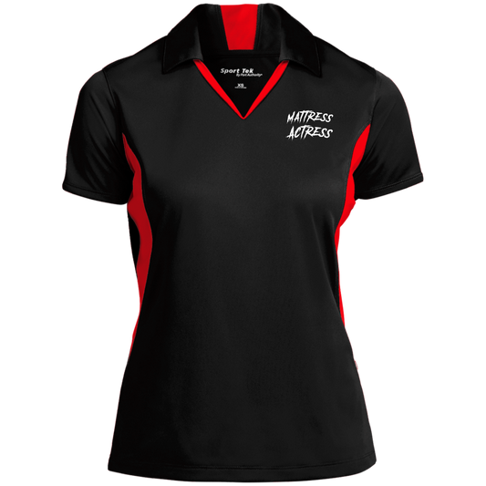 "Mattress Actress" Ladies' Colorblock Performance Polo