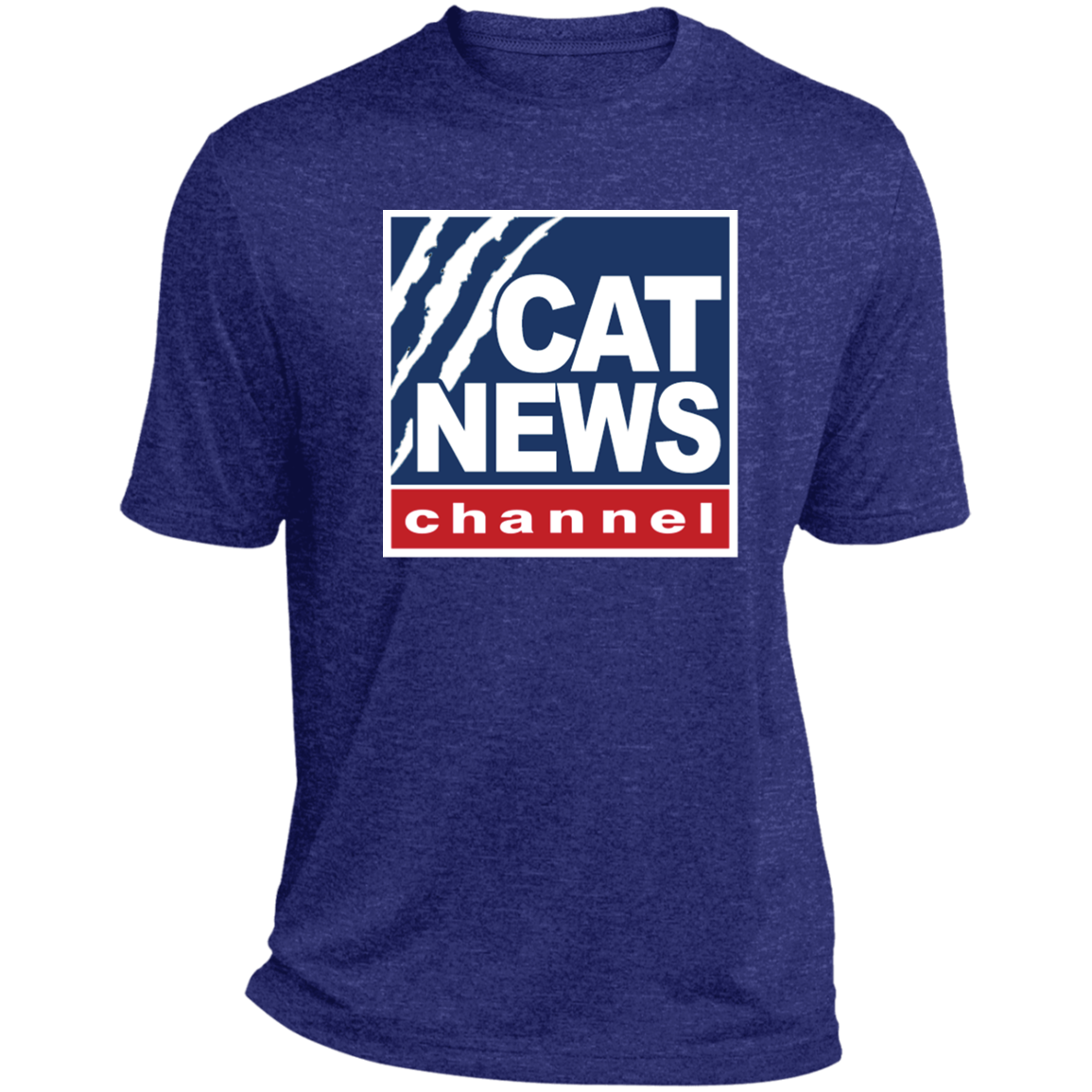 "Cat News" Heather Performance Tee