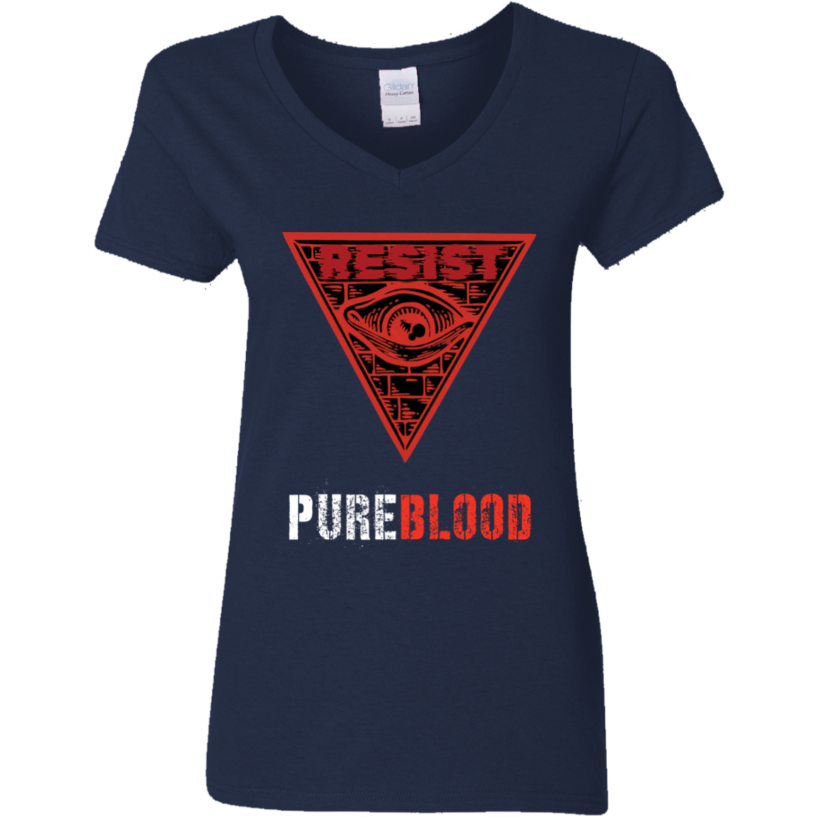 "PureBlood" Ladies' 5.3 oz. V-Neck T-Shirt