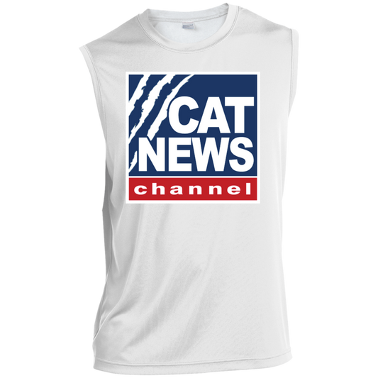 "Cat News" Men’s Sleeveless Performance Tee