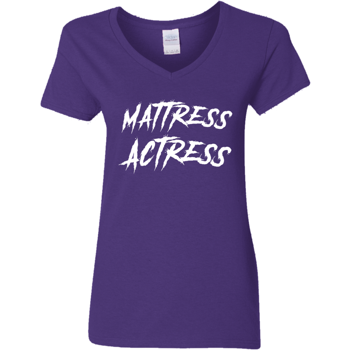 "Mattress Actress" Ladies' 5.3 oz. V-Neck T-Shirt