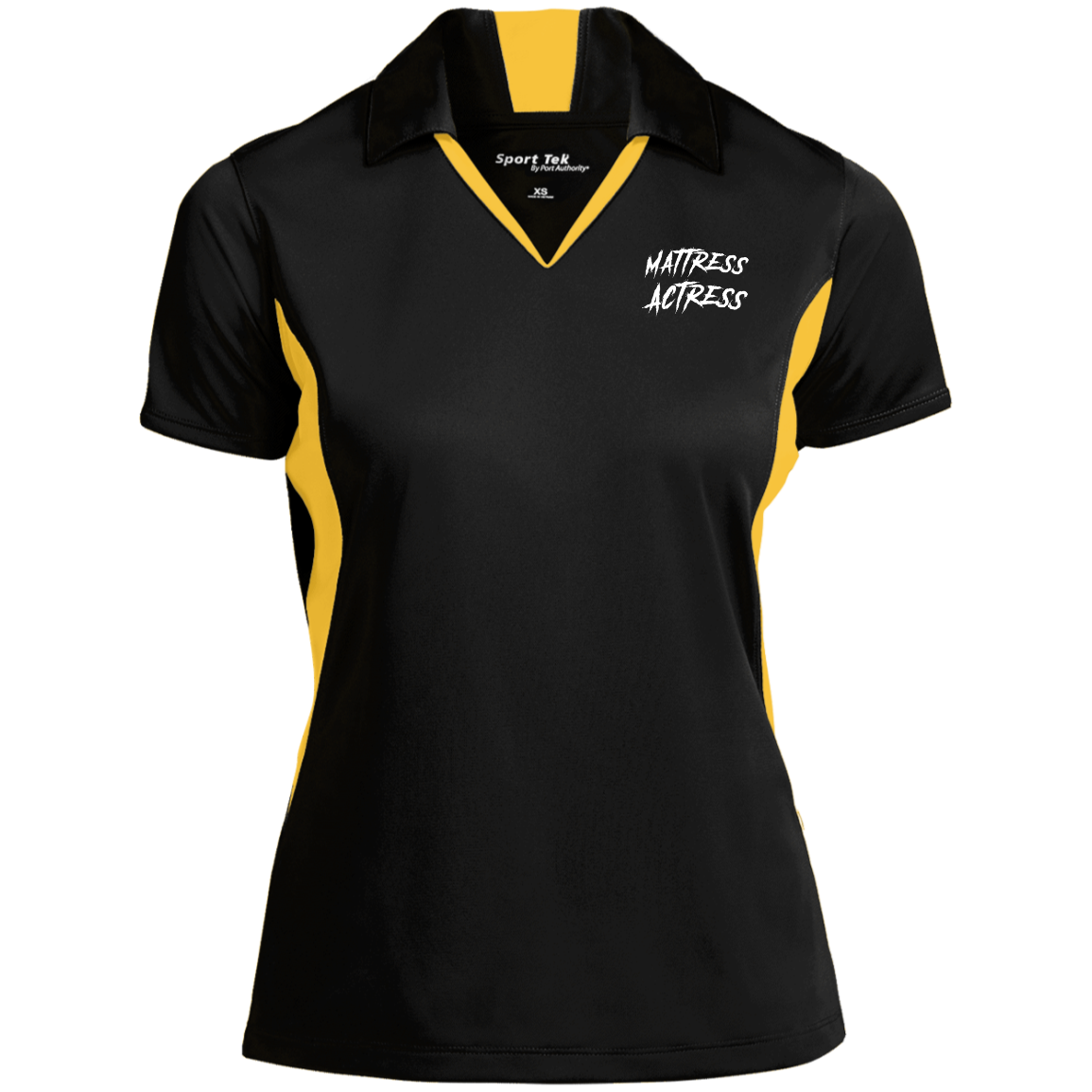 "Mattress Actress" Ladies' Colorblock Performance Polo