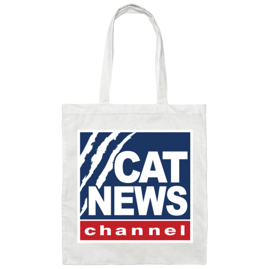 "Cat News" Canvas Tote Bag