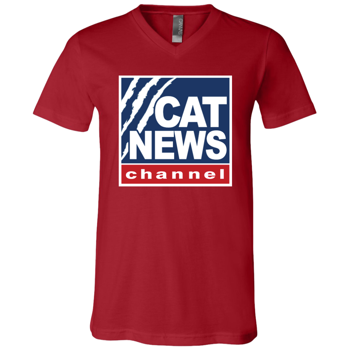 "Cat News" Unisex Jersey SS V-Neck T-Shirt