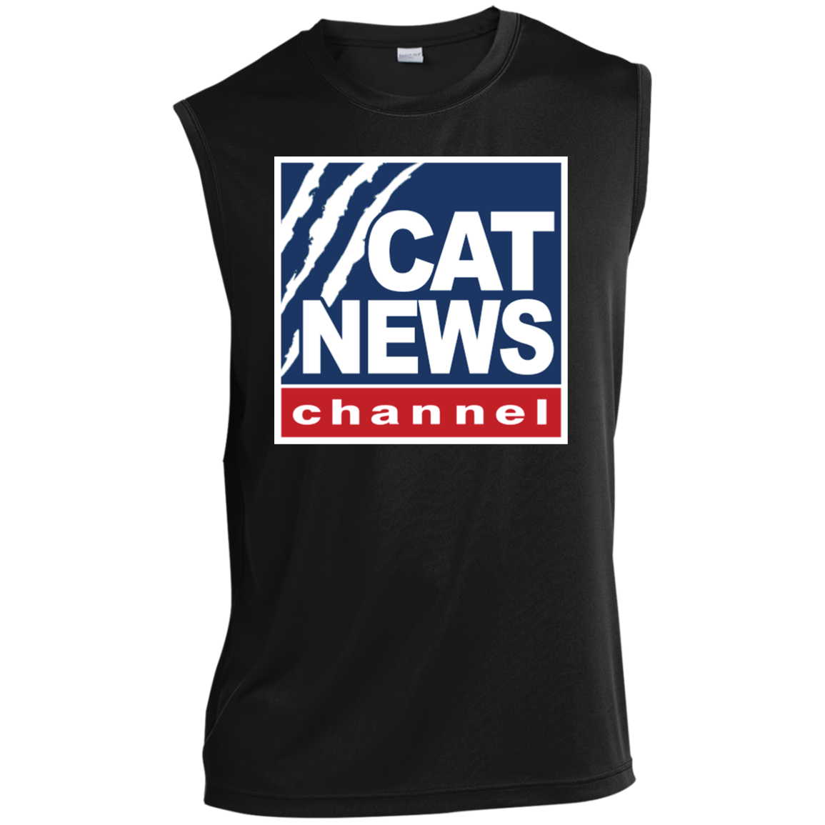 "Cat News" Men’s Sleeveless Performance Tee