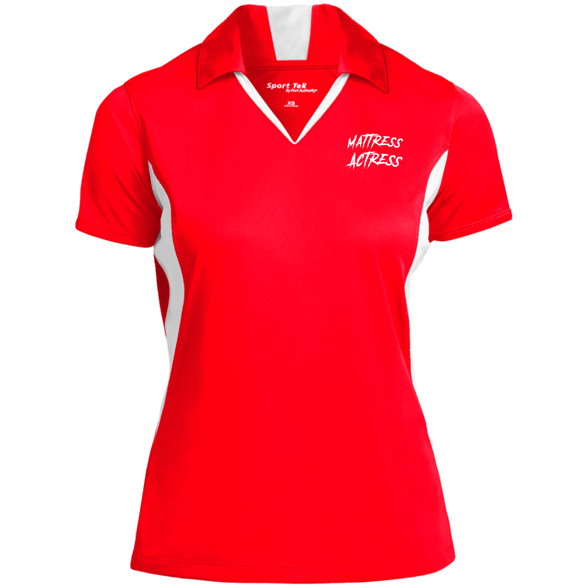 "Mattress Actress" Ladies' Colorblock Performance Polo