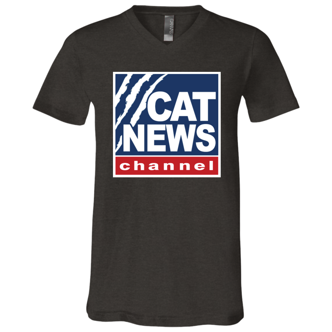 "Cat News" Unisex Jersey SS V-Neck T-Shirt