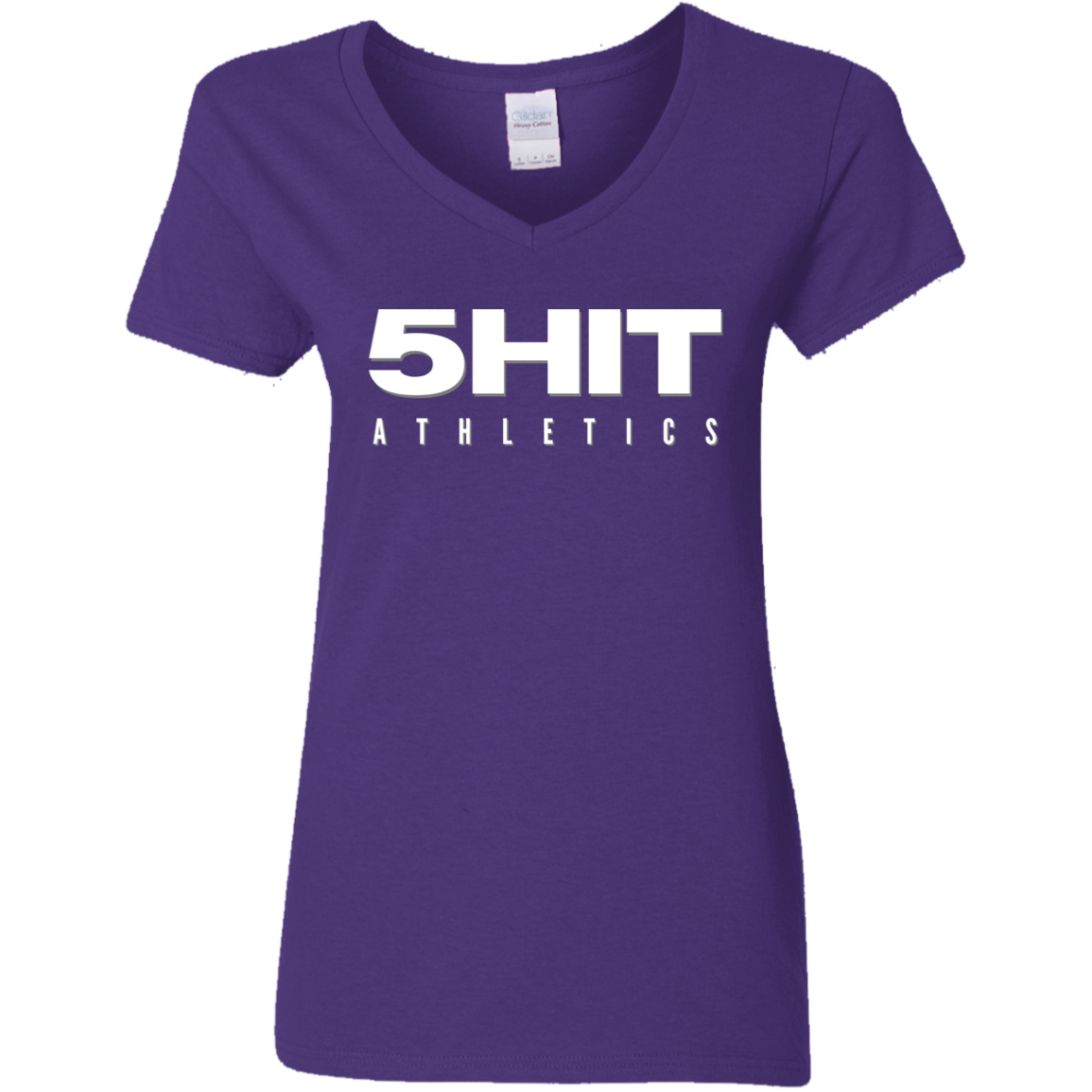 "5-Hit Athletics" Ladies' 5.3 oz. V-Neck T-Shirt