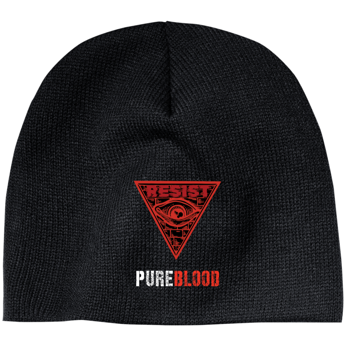 "PureBlood" Embroidered 100% Acrylic Beanie