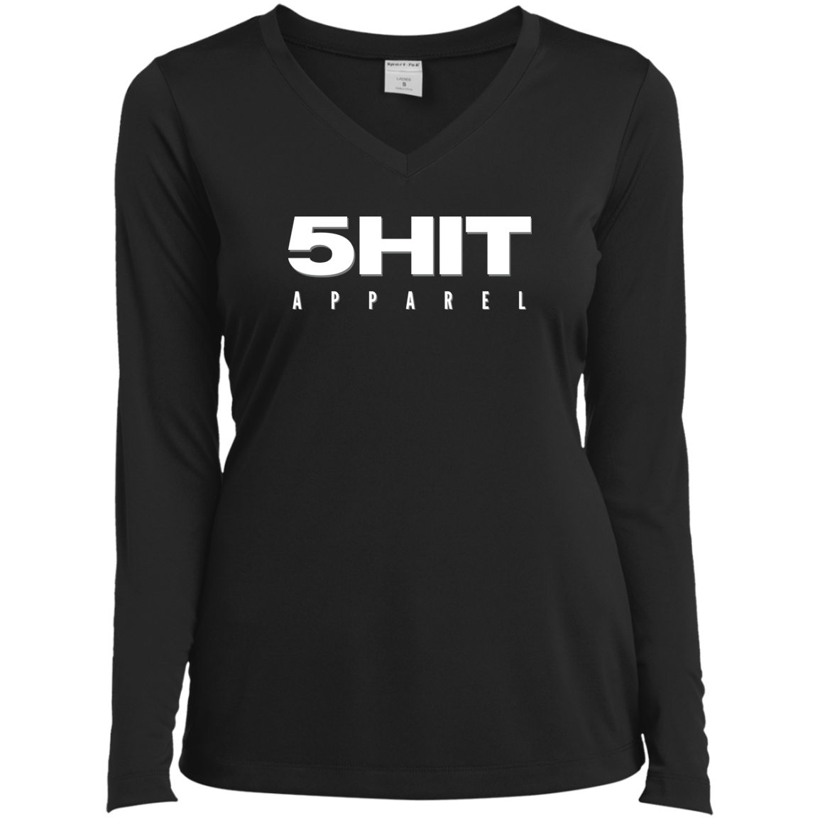 "5-Hit Apparel" Ladies’ Long Sleeve V-Neck Tee