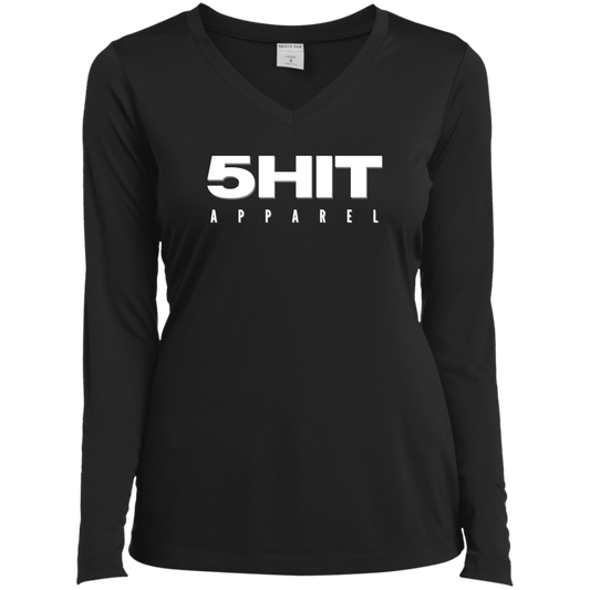 "5-Hit Apparel" Ladies’ Long Sleeve V-Neck Tee