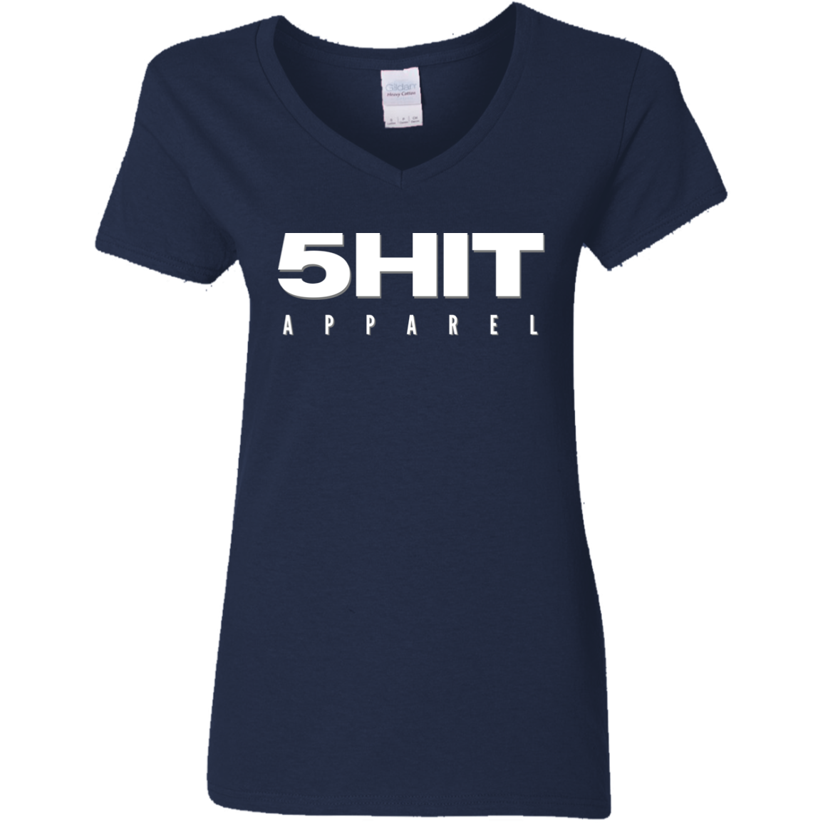 "5-Hit Apparel" Ladies' 5.3 oz. V-Neck T-Shirt