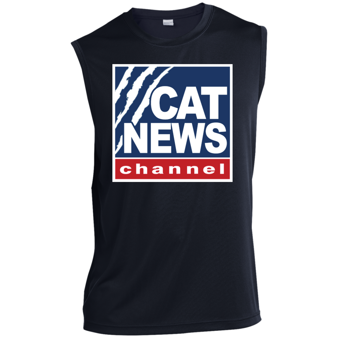 "Cat News" Men’s Sleeveless Performance Tee