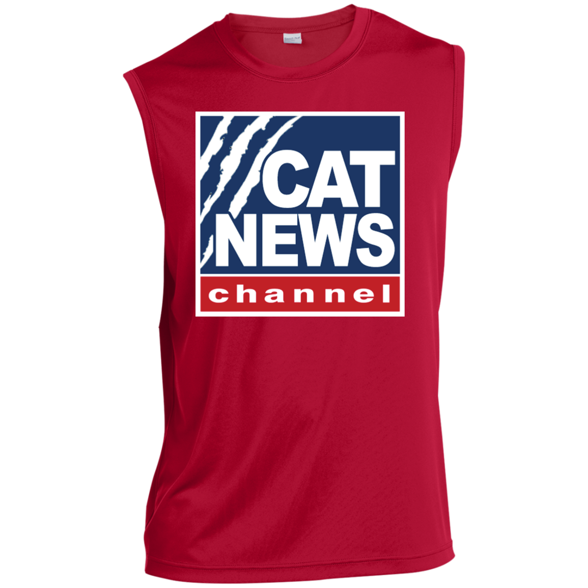 "Cat News" Men’s Sleeveless Performance Tee