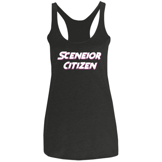 "Sceneior Citizen" Ladies' Triblend Racerback Tank