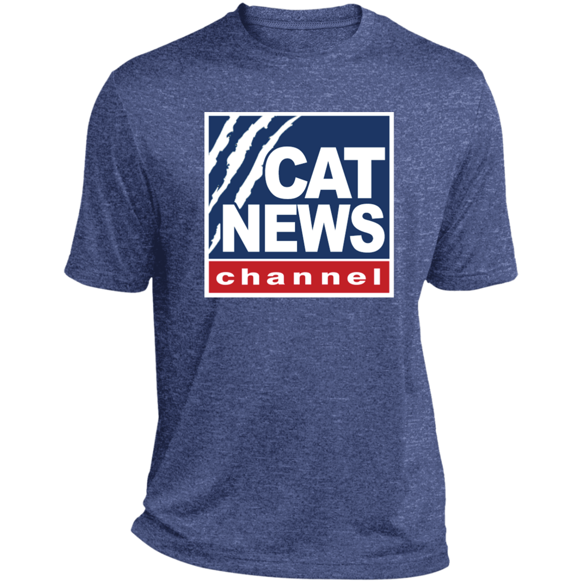 "Cat News" Heather Performance Tee