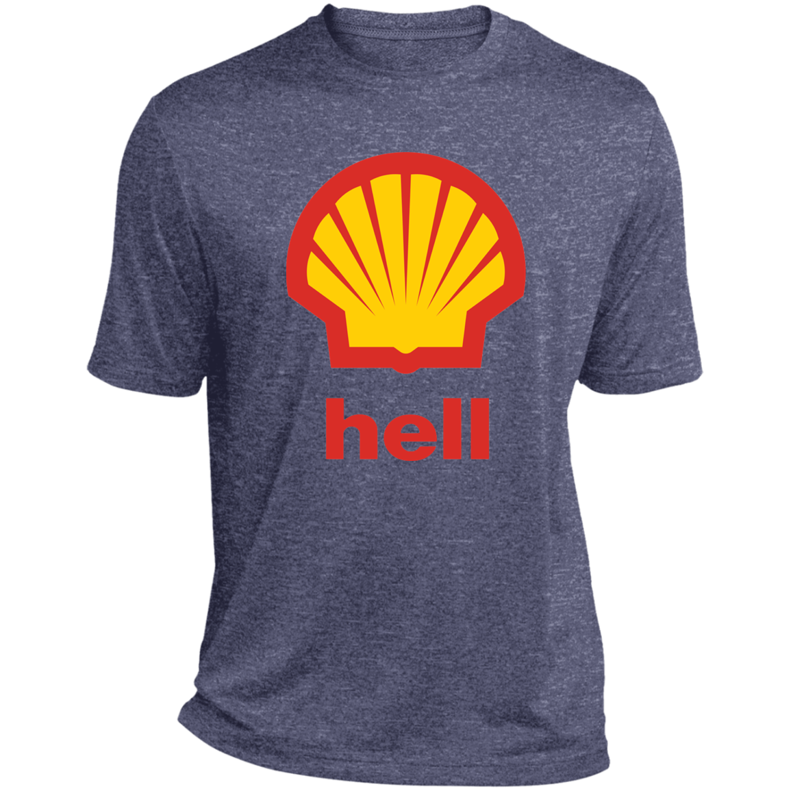 "Gas Hell" Heather Performance Tee