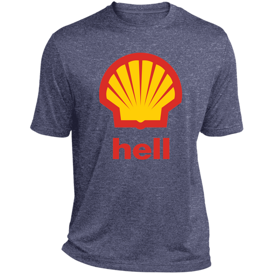 "Gas Hell" Heather Performance Tee