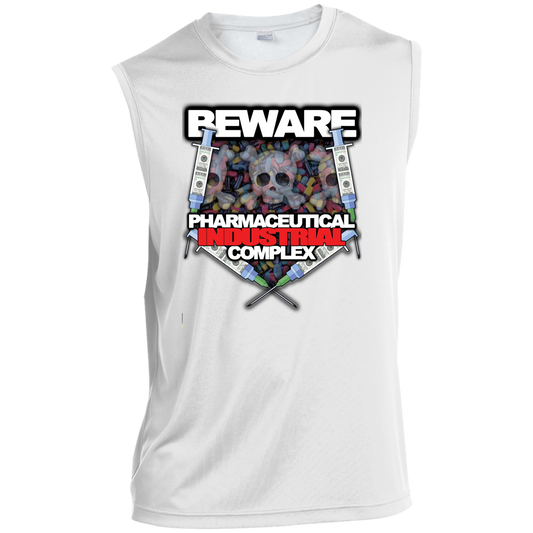 "Pharma Beware" Men’s Sleeveless Performance Tee