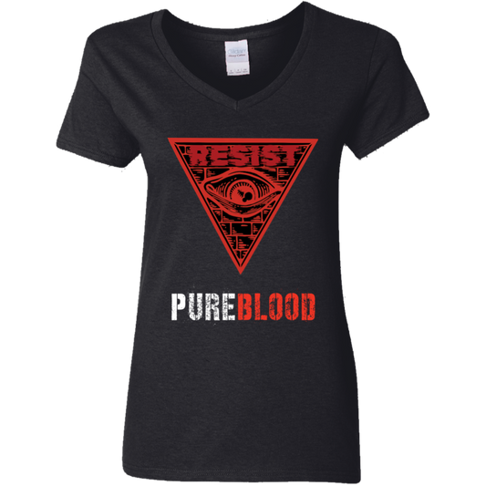 "PureBlood" Ladies' 5.3 oz. V-Neck T-Shirt