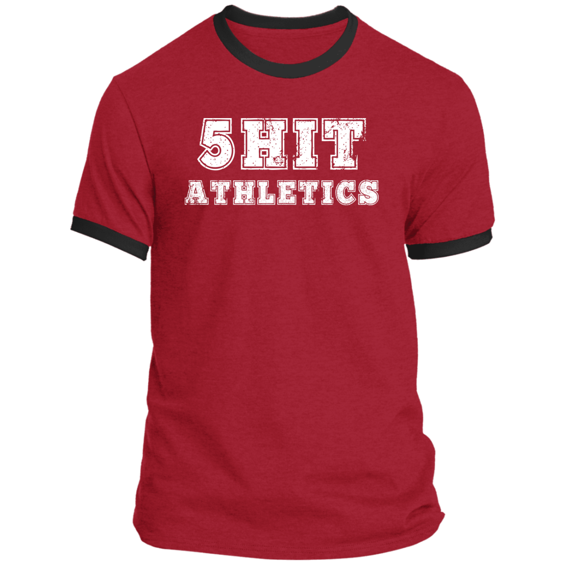 "5-Hit Athletics" Ringer Tee