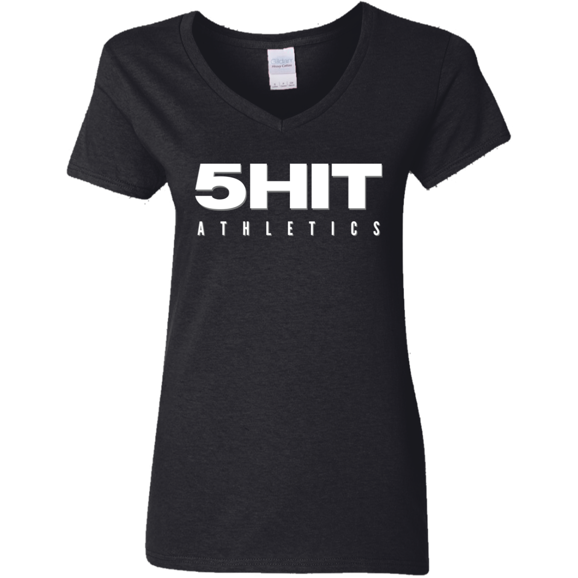 "5-Hit Athletics" Ladies' 5.3 oz. V-Neck T-Shirt