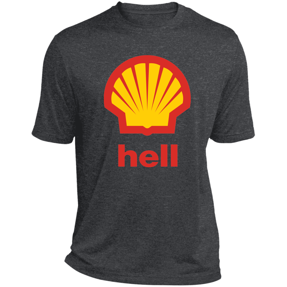 "Gas Hell" Heather Performance Tee