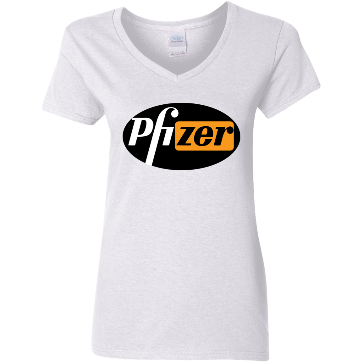 "PHfizer" Ladies' 5.3 oz. V-Neck T-Shirt