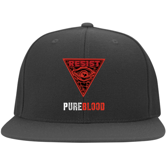 "PureBlood" Embroidered Flat Bill Twill Flexfit Cap